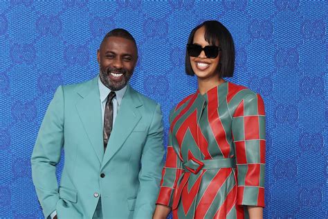 Sabrina Elba & Idris Elba Coordinate in Colors for Gucci’s MFW 